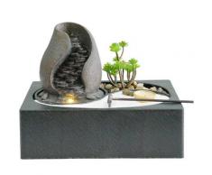 Zimmerbrunnen Landskap mit LED-Beleuchtung, 229 x 22 x 21 cm, Polyresin, dunkelgrau - Dehner
