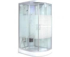 Home Deluxe - Dampfdusche WHITE PEARL (Cr) 120x80 cm (rechts) mit Dampf I Duschkabine, Duschtempel,