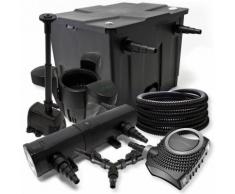 Filter Set 12000l Teich 24W Teichklärer NEO8000 70W Pumpe 25m Schlauch Skimmer SK30 Springbrunnen
