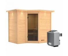 Massivholzsauna Viola 14, 40 mm Wandstärke - 264 x 198 x 212 cm (B x T x H) - Ausführung:inkl. Ofen
