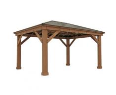 Holz Pavillon Devon 12x16 Gartenpavillon natur 371x490 cm - Westmann