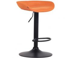Barhocker Anaheim Stoff-orange-Metall matt schwarz