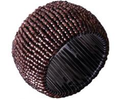 Glasperlen Serviettenring Ø4cm, Noble Line ( Braun Pflaume )