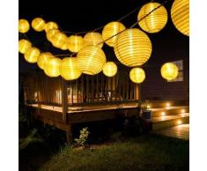Solar Lichterkette Lampions Außen 6M 30 led Laternen Lichterkette Aussen Wasserfest 8 Modi