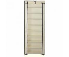 10 Schicht staubdichtes Schuhregal Schuhschrank Regale für ca. 27 paar Schuhe Beige 58 x 28 x 160cm