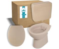 ® Spülrandloses Stand-WC mit waagerechtem Abgang, Komplettset mit Aufputz-Spülkasten und WC-Sitz in
