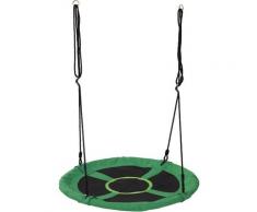 HOMCOM® Nestschaukel Tellerschaukel Kinderschaukel Gartenschaukel bis 100 kg belastbar Grün +
