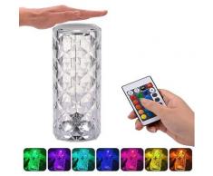 Ocxin - LED Tischlampe aus Kristall, Moderne Kreativität Acryl Diamant Nachttischlampe Touch und