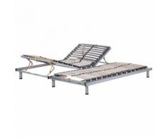 Praktischer, doppelter Lattenrost manuell verstellbar aus Holz 90x200 cm Comfort