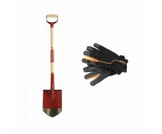 Fiskars-Set Classic Gärtnerspaten, spitz inklusive Handschuhe Spaten FISKARS_131830_BUNDLE