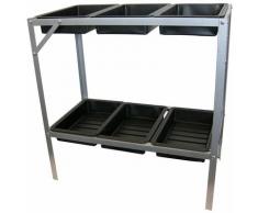 Pflanztisch 77×40×77 cm Verzinkter Stahl Nature