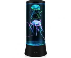 Neuartige LED-Lavalampe mit Quallen – 7 Farben – Stimmungslampe im Aquarium-Stil