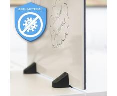 Smit Visual - Schreibtisch-Trennwand - 58x160cm - Pinnwand/Whiteboard '2 in 1' - Antibakteriell