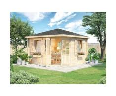 5-Eck Gartenhaus Monica Royal aus Massiv-holz | Gerätehaus Garten Holzhaus | Geräteschuppen Größe: