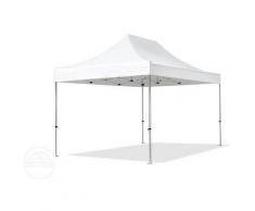 3x4,5 m Faltpavillon TOOLPORT PROFESSIONAL Alu 40mm, Seitenteile mit Panoramafenstern, weiß