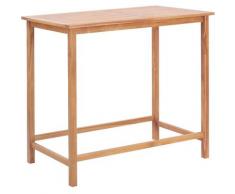 Garten-Bartisch 120x65x110 cm Teak Massivholz VD28860 - Hommoo
