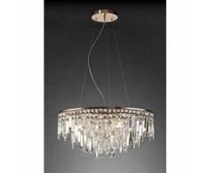 Maddison Round 8 Bulbs G9 Pendelleuchte Gold Rose / Kristall