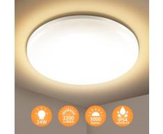 Elfeland 24W LED Deckenleuchte Runde Fl?chenleuchte Bad Küche Wohnzimmer Lampe