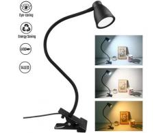 14 LED Klemmleuchte Leselampe - 3-Farbtemperatur, 5 Helligkeit dimmbar, Auto-Off und