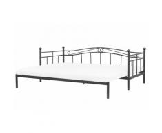 Metallbett schwarz Lattenrost 90 x 200 cm TULLE