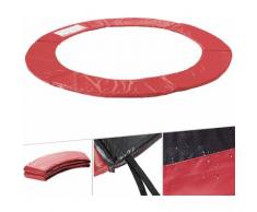 Trampolin Randabdeckung Umrandung Randschutz Federabdeckung 366cm Rot - Rot - Arebos