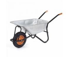Varan Motors Verstärkte Schubkarre für Baustelle und Garten, 100 Liter max. 200kg