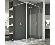 Replay Duo 2 Türen Duschkabine 150x90 CM H185 Klarglas
