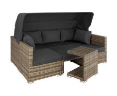 Tectake - Rattan Lounge mit Aluminiumgestell San Marino - Gartenlounge, Terrassenmöbel, Rattan