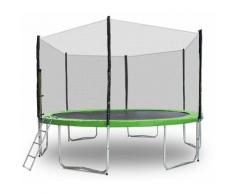 Ms Point - Gartentrampolin Trampolin 400cm Modell 2019 Randabdeckung Hellgrün