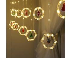 LED Vorhang Licht, Set Hängend Fensterlicht , LED Weihnachtsbeleuchtung Hängende, LED