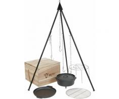 Bbq-toro - Dutch Oven Kit in Holzkiste, 6-teiliges Gusseisen Kochset