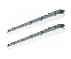2x LED Wannenleuchte Deckenleuchte Lampe Länge 150 cm 4000 Kelvin, 5760 Lumen Feucht und