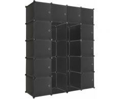 Steckregal 12 Boxen mit Türen inkl. Kleiderstangen - Regalsystem, Cube Regal, Haushaltsregal