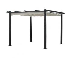 Aluminium Gartenlaube Monica - 3 x 3 x H.2,2 m - Beige