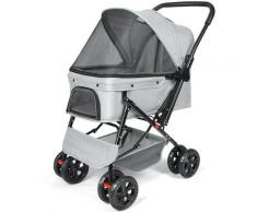 Hundewagen bis 20kg Hundebuggy Klappbar Travel Haustier Kinderwagen Pet Stroller mit