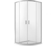 Eckeinstieg Duschkabine Runddusche 80x80 H200 Transparent 6mm Glas Mod. Alabama