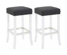 2er Set Barhocker Venta Stoff-schwarz-Weiß