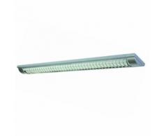 IBV 444218-102 Wannenleuchte Deckenleuchte Büroleuchte 2x18W G13 Silber inkl. Leuchtmittel