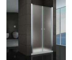 Duschtür Pendeltür Nischentür Duschabtrennung Schwingtür Dusche Satiniert 120-124 cm 195cm Höhe