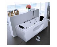 Home Deluxe - Whirlpool Badewanne Laguna M weiß | Eckwanne, Whirlwanne, Indoor Jacuzzi