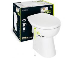 Stand WC Klo spülrandlos Tiefspüler Erhöhung um +7cm Toilette mit Sitz softclose