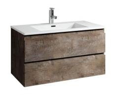 Badezimmer Badmöbel Set Angela 80cm Stone ash - Unterschrank Schrank Waschbecken Waschtisch