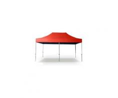 Faltpavillon 3x6 m Stahl 32, Polyester - wasserdicht | Rot
