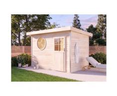 Karibu Saunahaus Skrollan 3 mit Ofen Gartensauna 6 Personen aus Holz Sauna mit 38 mm Wandstärke