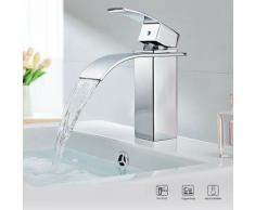 Wasserhahn Bad Armatur Wasserfall Mischbatterie Wasserfallwaschbecken Mischbatterie für