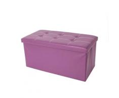 Rebecca Mobili Sitzhocker Sitzwürfel Kunstleder Violett Modern 38x76x38
