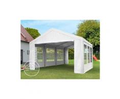 Partyzelt Pavillon 3x3 m in weiß 180 g/m² PE Plane Wasserdicht UV Schutz Festzelt Gartenzelt