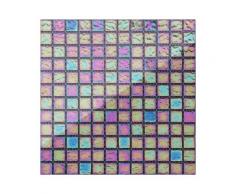 Complement - m2 Glas Mosaik Fliesen in Violett mit Schimmer Perlmutt irisierend (MT0042 m2)