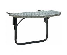 Vidaxl - Balkontisch Grau 60x60x40 cm Poly Rattan Grau