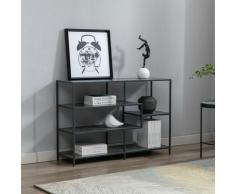 DNU - Bücherregal,Standregal mit 5 Ebenen,Regal industrial, Lagerregal Metall, Leiterregal für